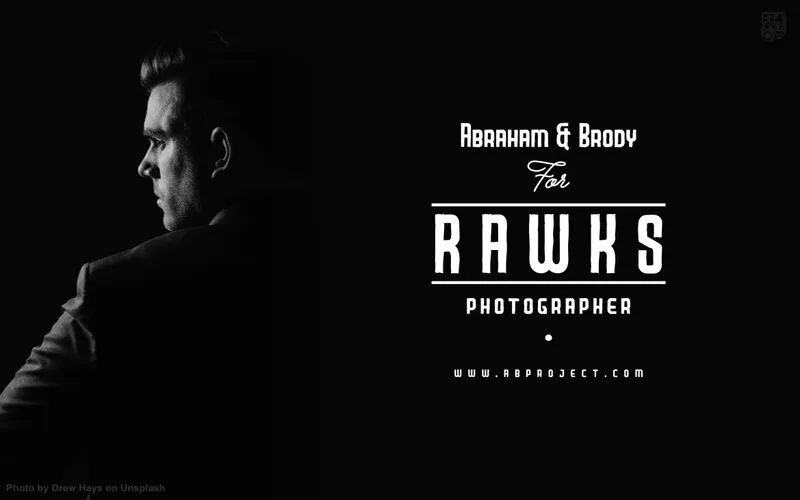 Photography logo designed using the Industrial sans font