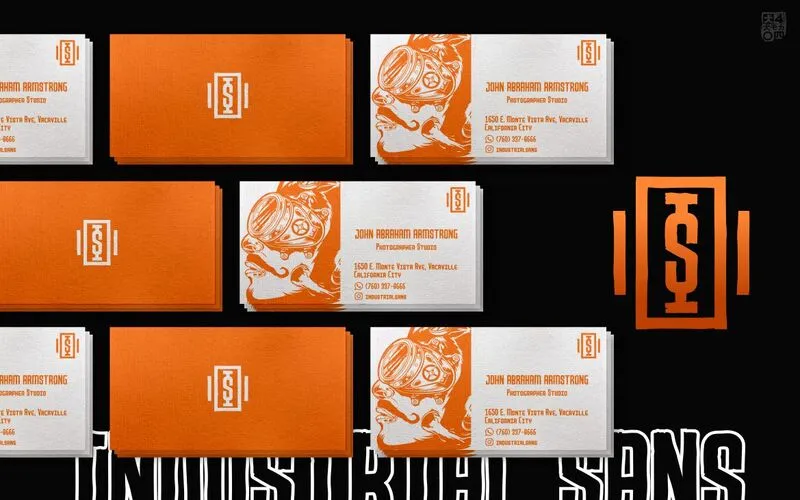 Industrial sans font poster templates