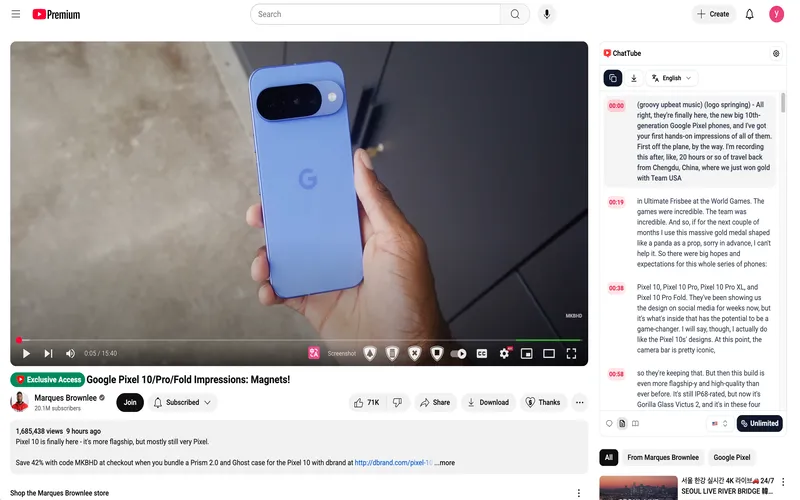 Transcribe Everything with ChatTube