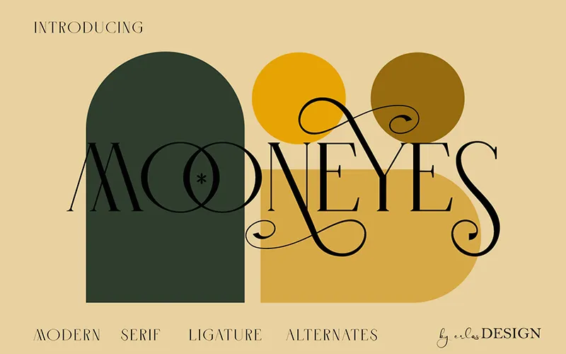 Mooneyes font from Modern fonts bundle