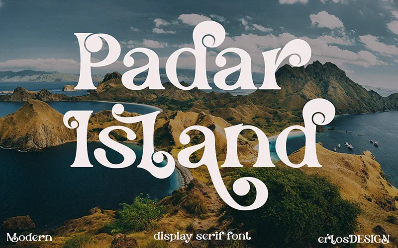 Padar Island font from modern fonts bundle