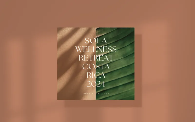 wellness retreat promo bg and text post template