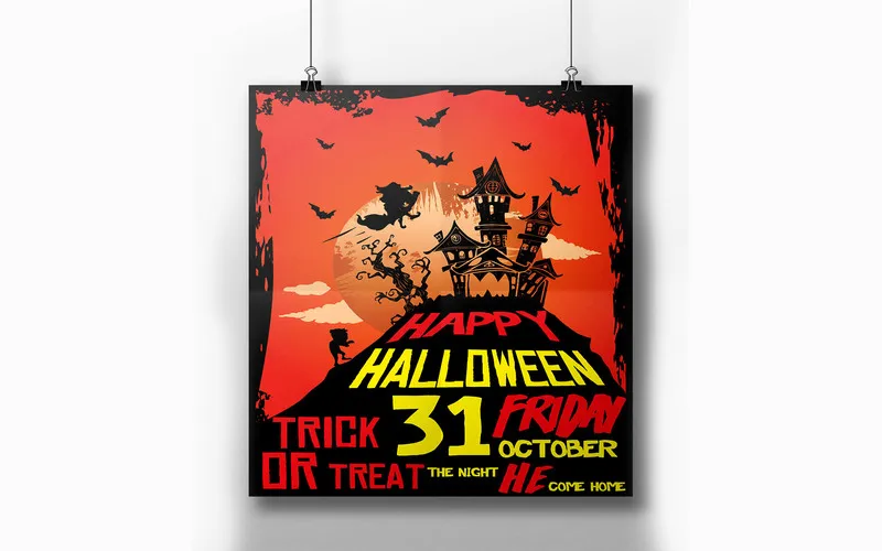 Trick or Treat Halloween poster template