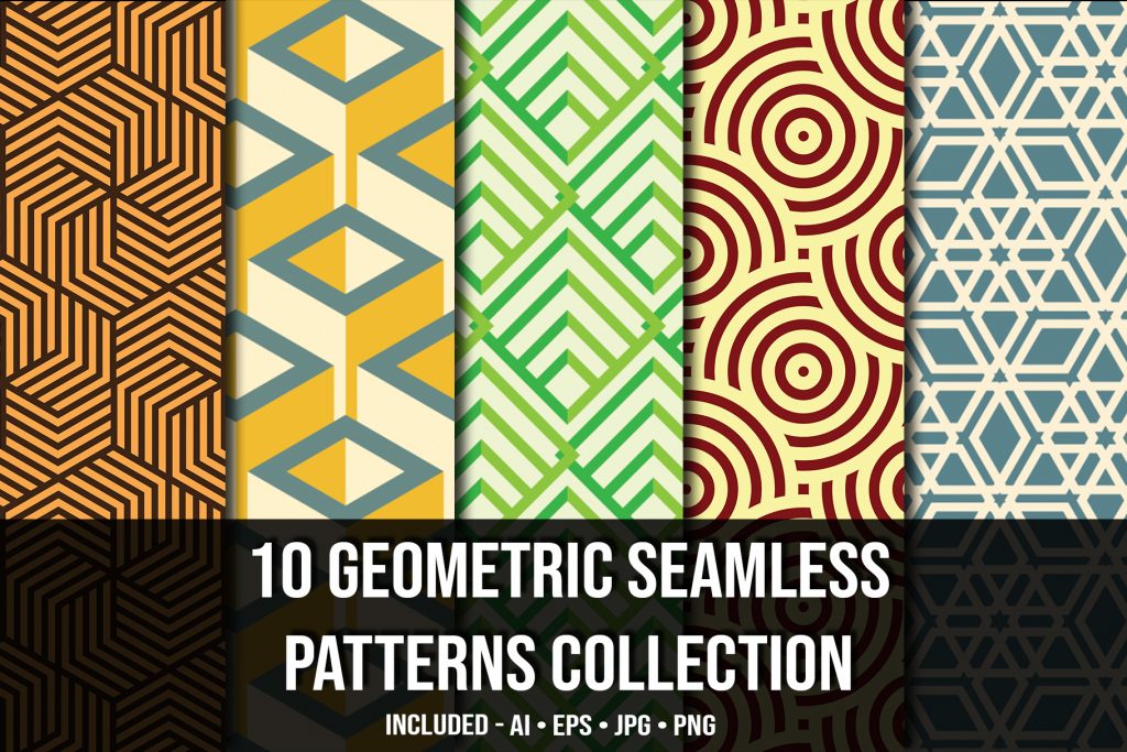 10 Seamless Geometric Patterns - Freebie