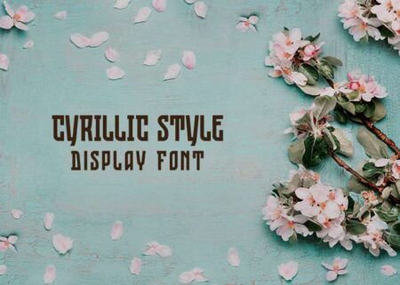 Cyrillic Style Display Font Bundle Feature Image