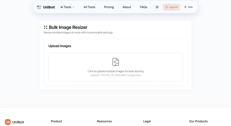 Bulk Image Resizer all ai tools in one website