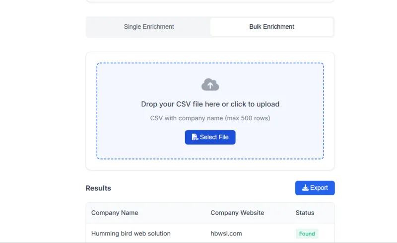 Export option for Scraped data by LinkFinder AI