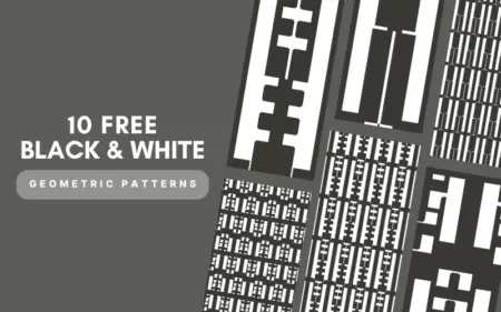 10 Free Black and White Geometric Patterns | Extended License