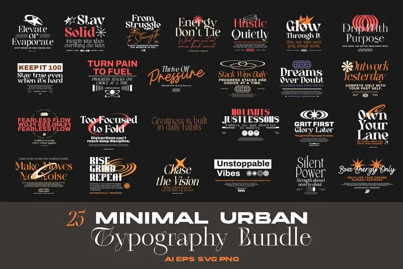 Collage of 25 Minimal Urban Designs