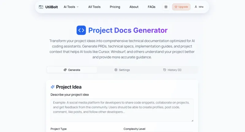 Project Docs Generator
