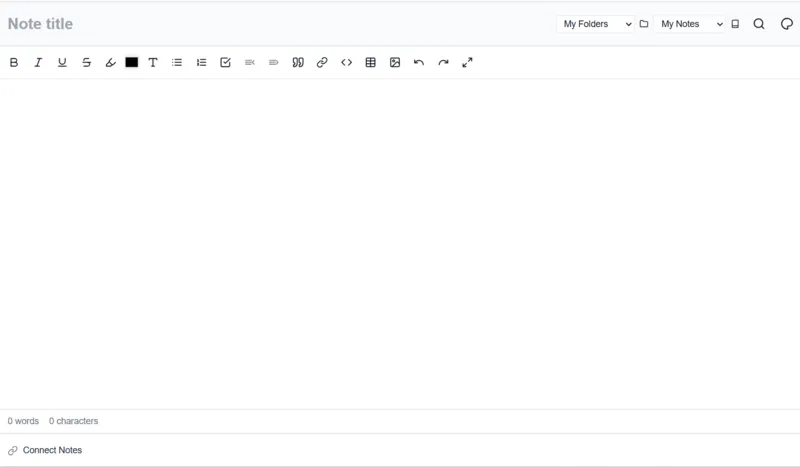 Weavernote AI Notes Taker Regular note Feature