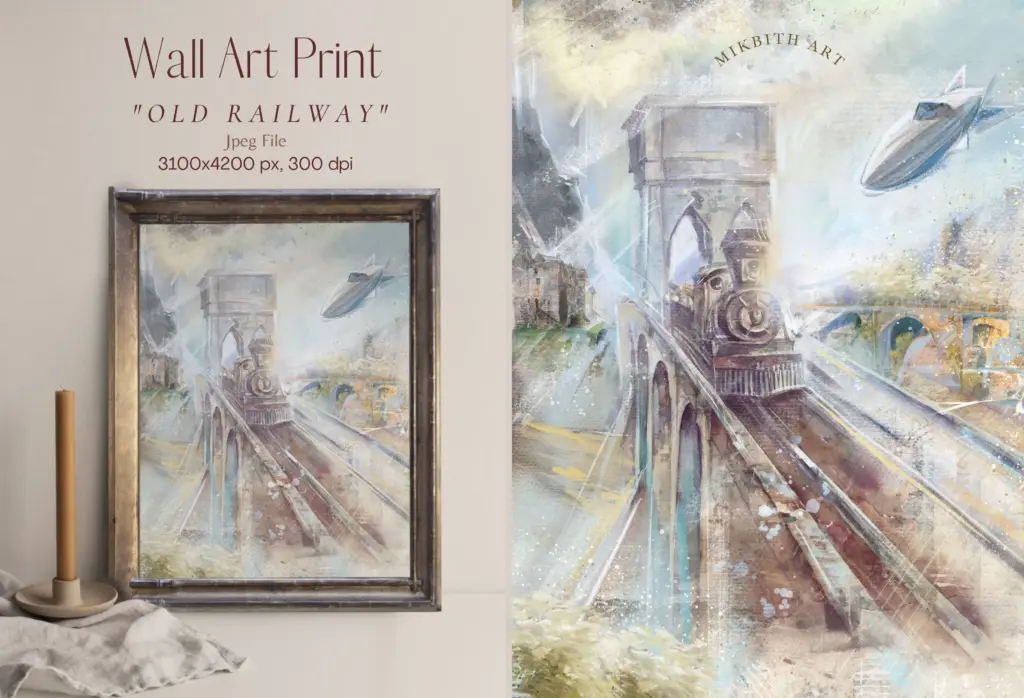 A framed vintage wall art print displays a butterfly illustration on aged paper with text.