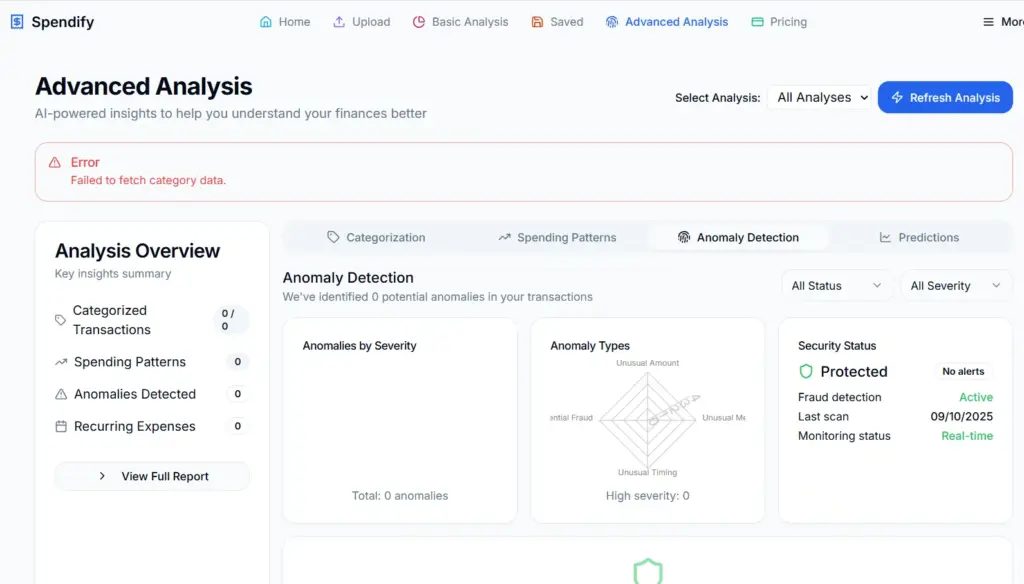Anomaly Detection, AI Financial Analysis Tool