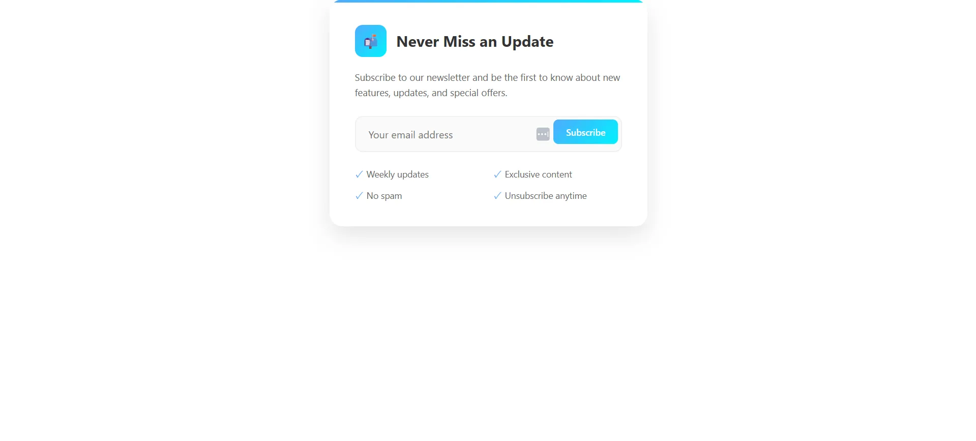 Animated Interactive Newsletter Customizable Block