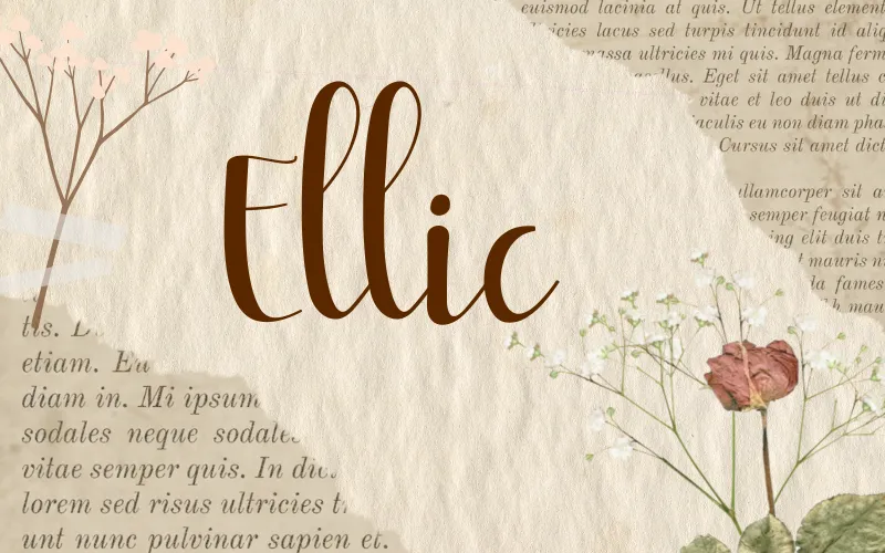 Ellic font