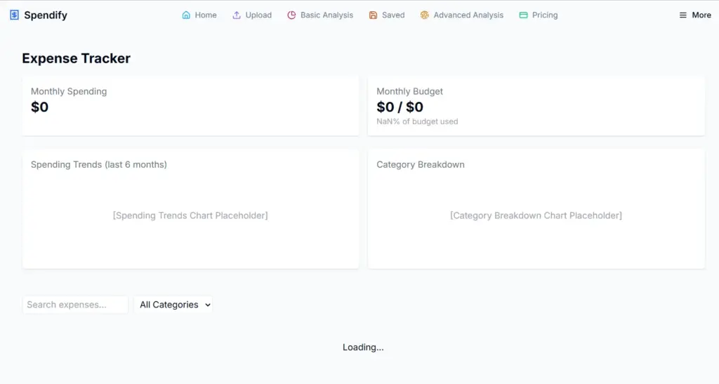 Expense Tracker Feature, AI Financial Analysis Tool