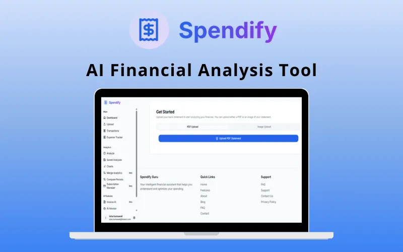 Spendify AI Financial Analysis Tool Feature Image
