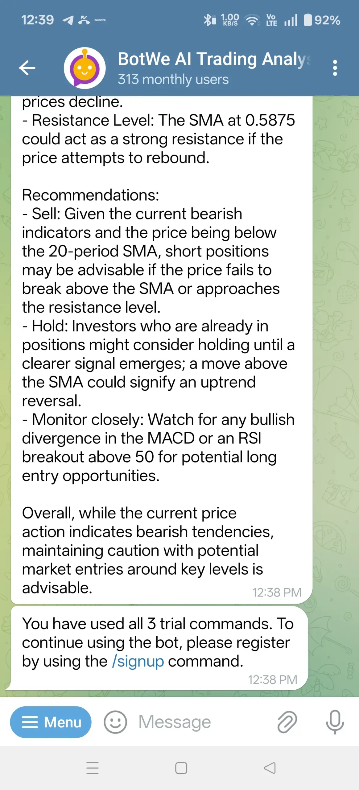 Technical Analysis Through BotWe AI Trading & Investment Bot