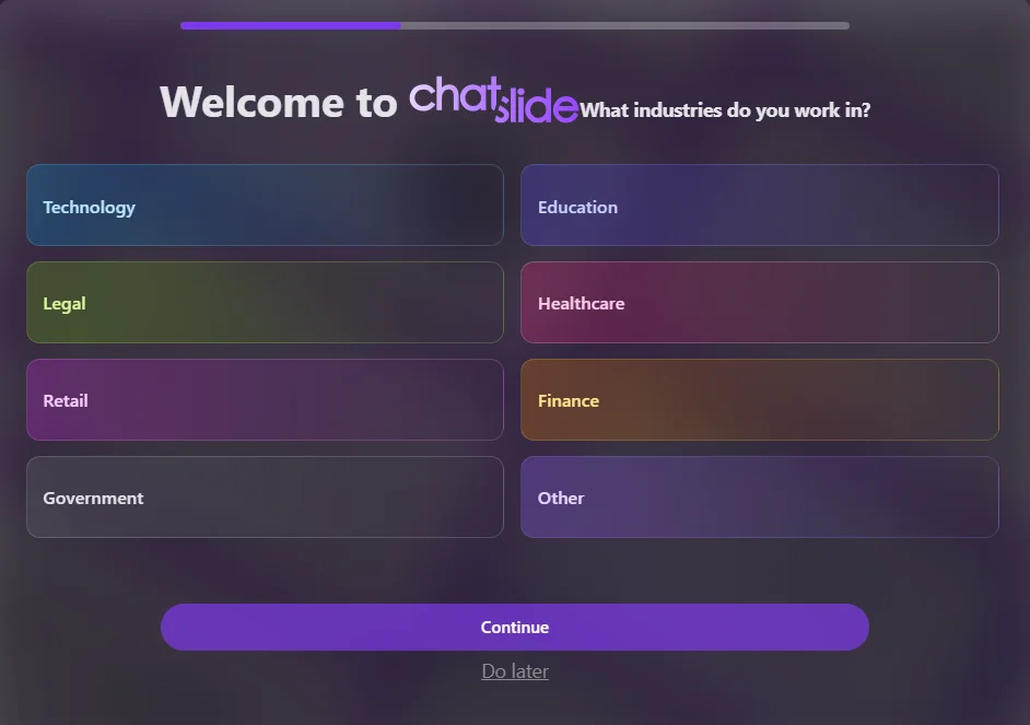 How to create a presentation with AI Using Chatslide : Step 1