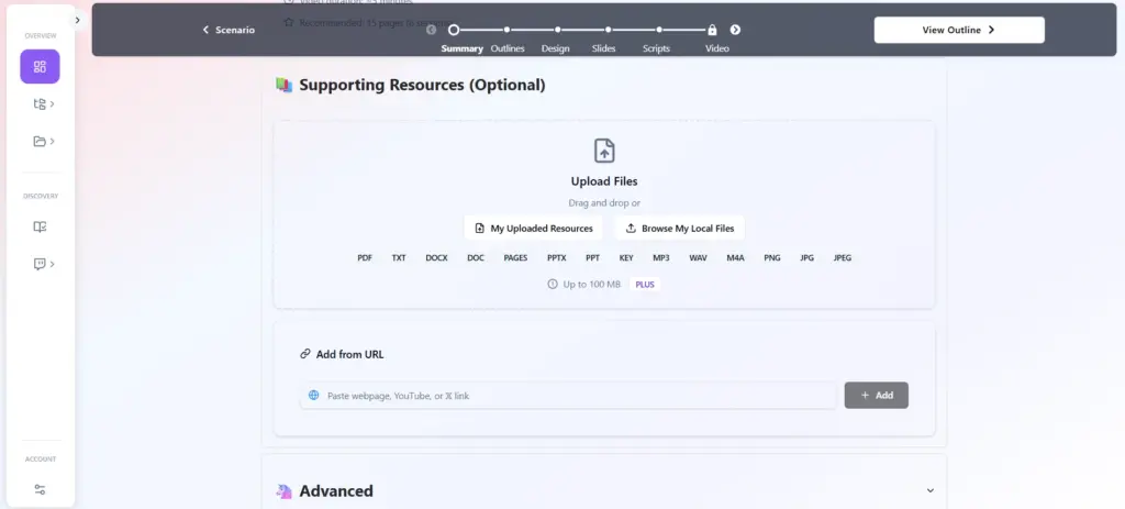 How to create a presentation with AI Using Chatslide : Step 3