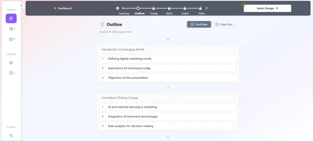 How to create a presentation with AI Using Chatslide : Step 4