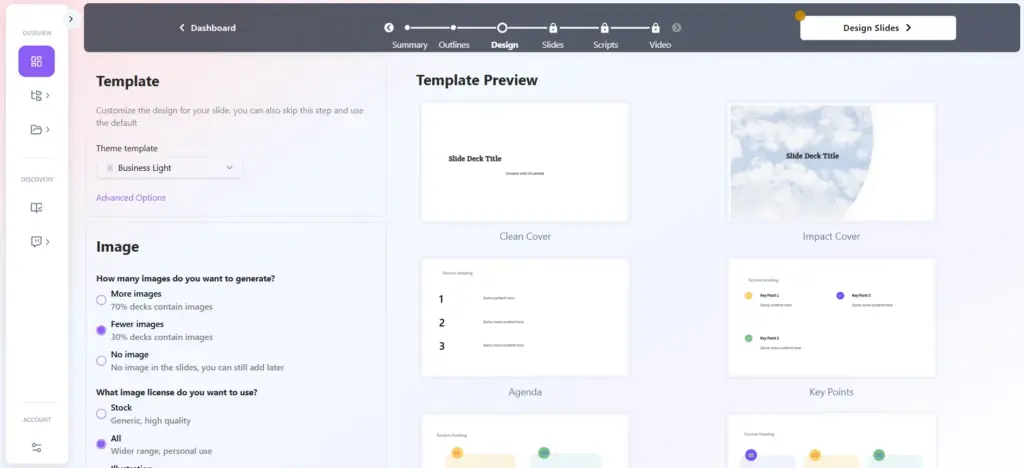 How to create a presentation with AI Using Chatslide : Step 5