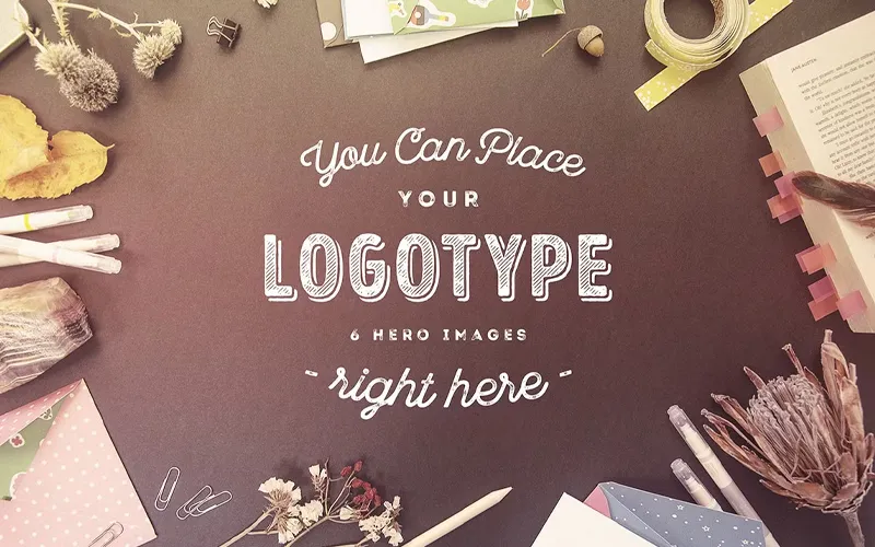 hero banner template with logo placement