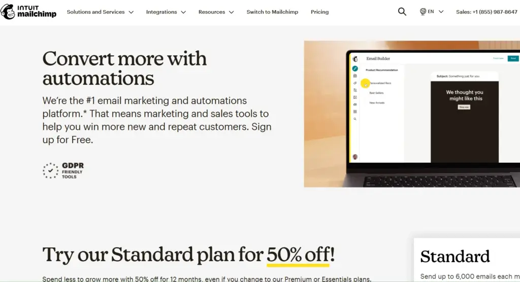MailChimp Home page Feature Image