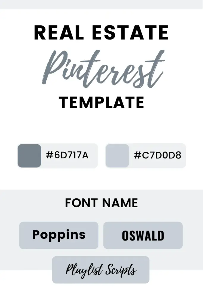 Design guide for Pinterest posts in real estate marketing.