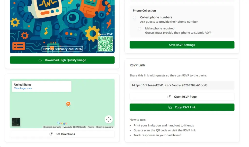 Real Time RSVP Trackign Feature
