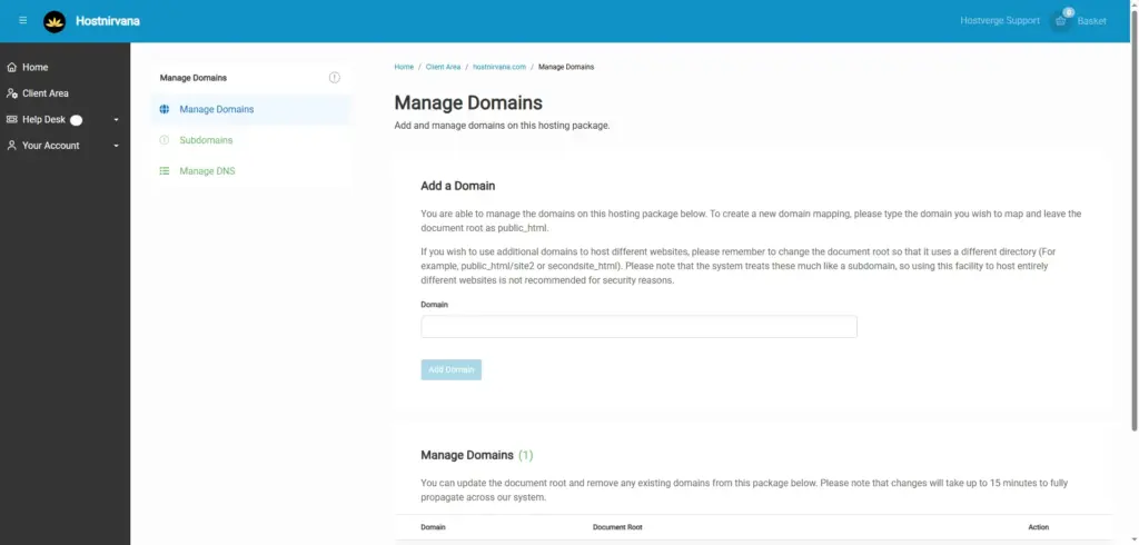Domain Management, Cloud Web Hosting Service