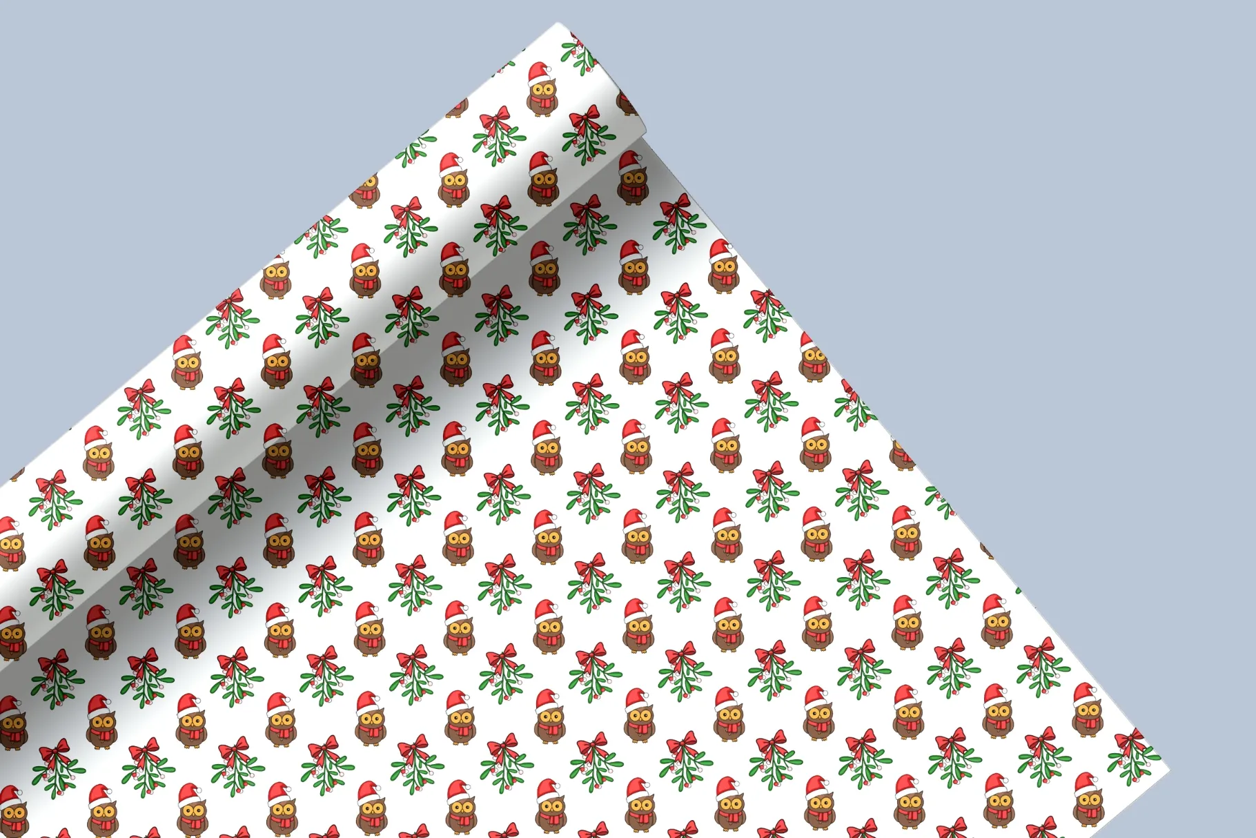 Cute Christmas Owl Pattern