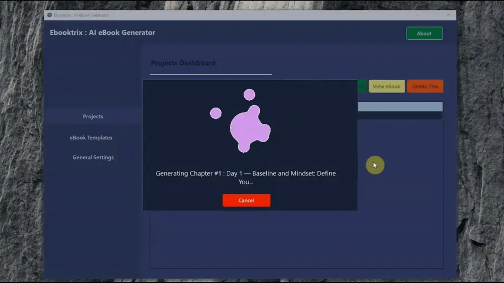 Chapter Generation In Ebooktrix AI Book Creator