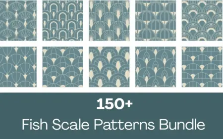 Fish Scale Patterns Bundle Feature Image