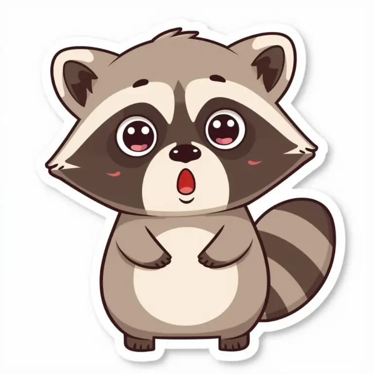 Cute Raccoon Sticker