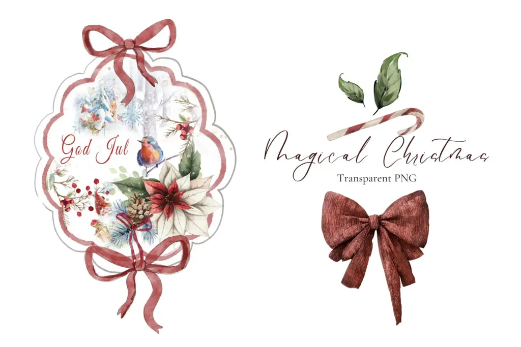 Scandinavian Christmas Ribbons