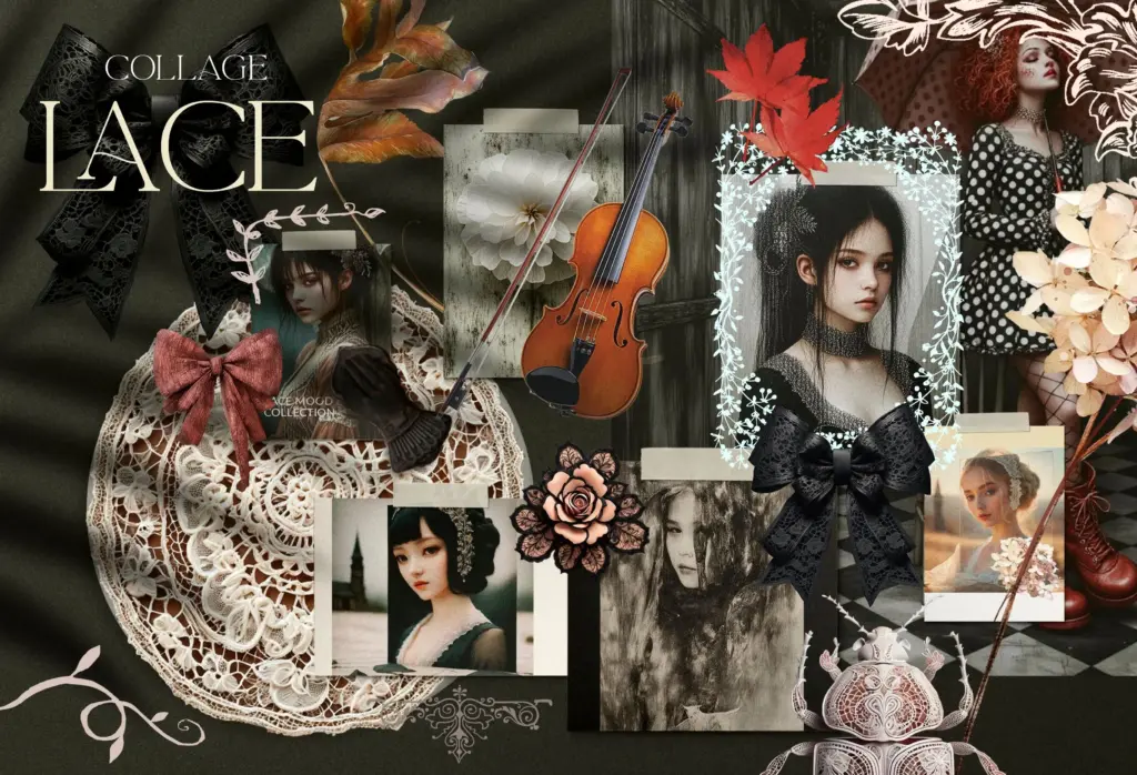 Vintage Christmas Collage Elements