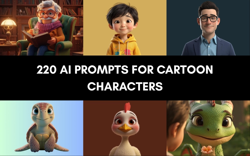 220 AI Prompts For Cartoon Characters Feature Image