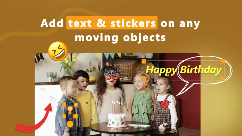 Add Text & Stickers using Nero Motion Tracker