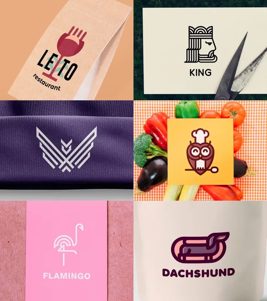 Collage Of Applications Of Vector Logo Images Included In The Bundle