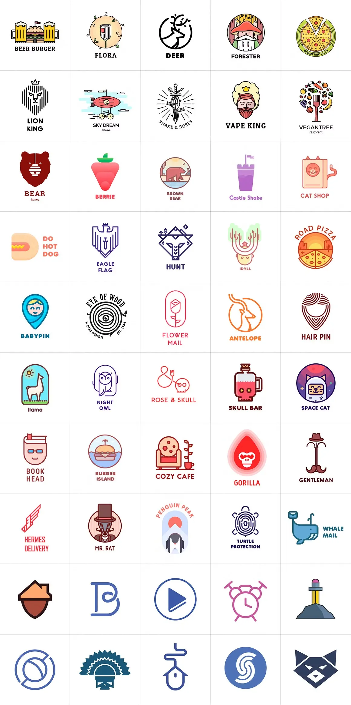 Collage Of Business Logo Images Included In The Bundle