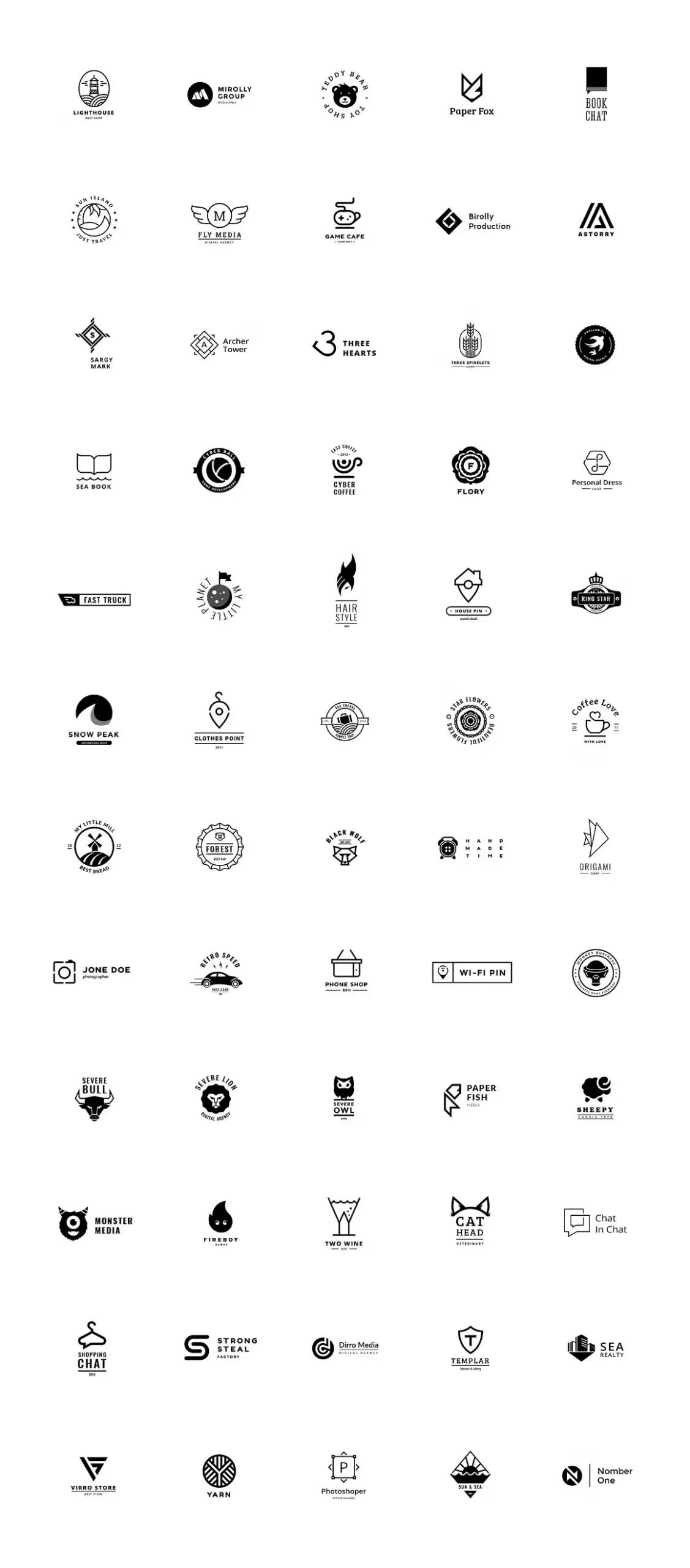 Collage Of Business Logo Images Included In The Bundle
