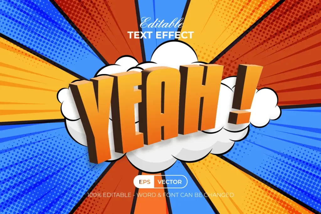Comic Text Effect - Yeah