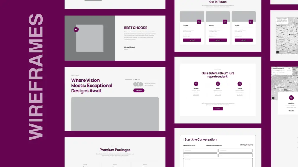 CopyElement Wireframe Designs