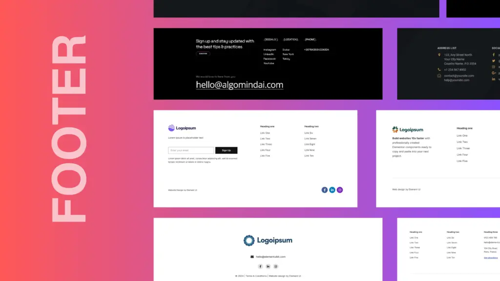 CopyElement Footer Designs