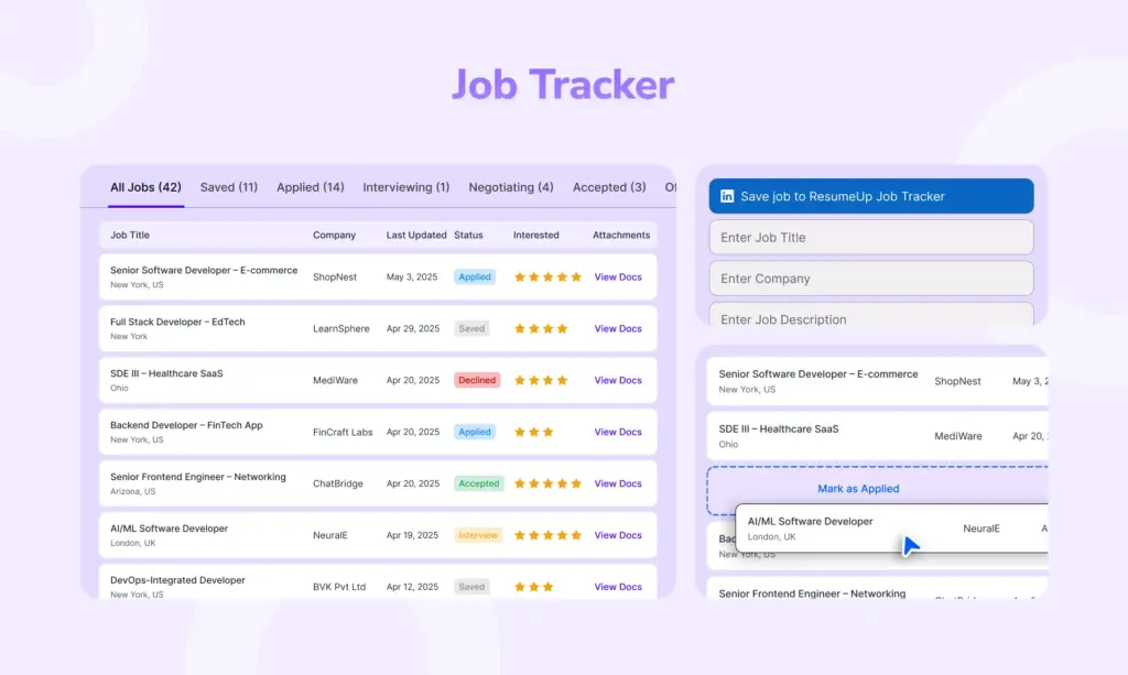 ResumeUp.AI Job Tracker