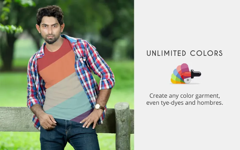 Unlimited color choices with men t-shirt mockups