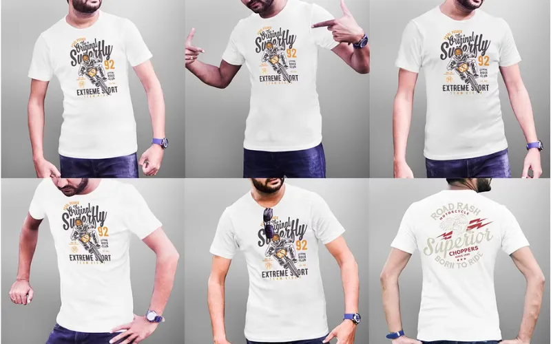Collage of Men T-shirt Mockups
