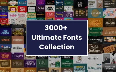 3000+ Ultimate Fonts Bundle Feature Image