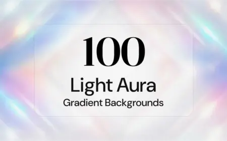 Light Aura Gradient Backgrounds Bundle Feature Image